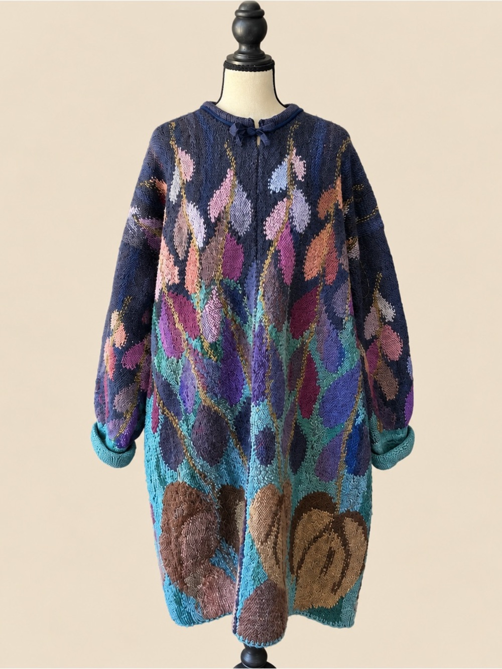 Handmade Colourful Oversize Knit Sweater OS